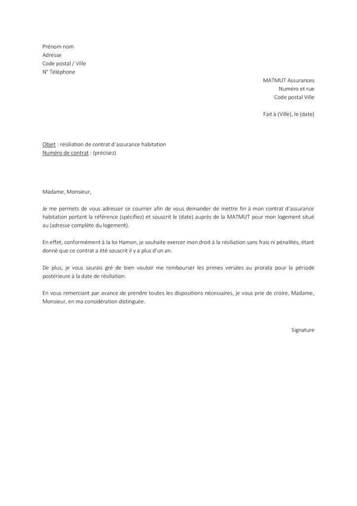 lettre-de-r-siliation-d-une-assurance-habitation-matmut-talettre-fr