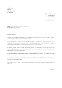 Lettre de contestation tenue de compte supérieurs à ceux mentionnés convention de compte