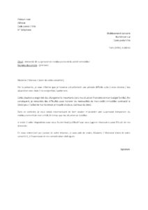 Lettre de demande suspension de crédit immobilier suite divorce séparation