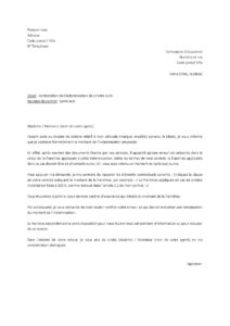 Lettre contestation indemnisation assurance auto suite erreur montant franchise