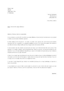 Lettre de demande de congé sabbatique pour s'occuper proche malade