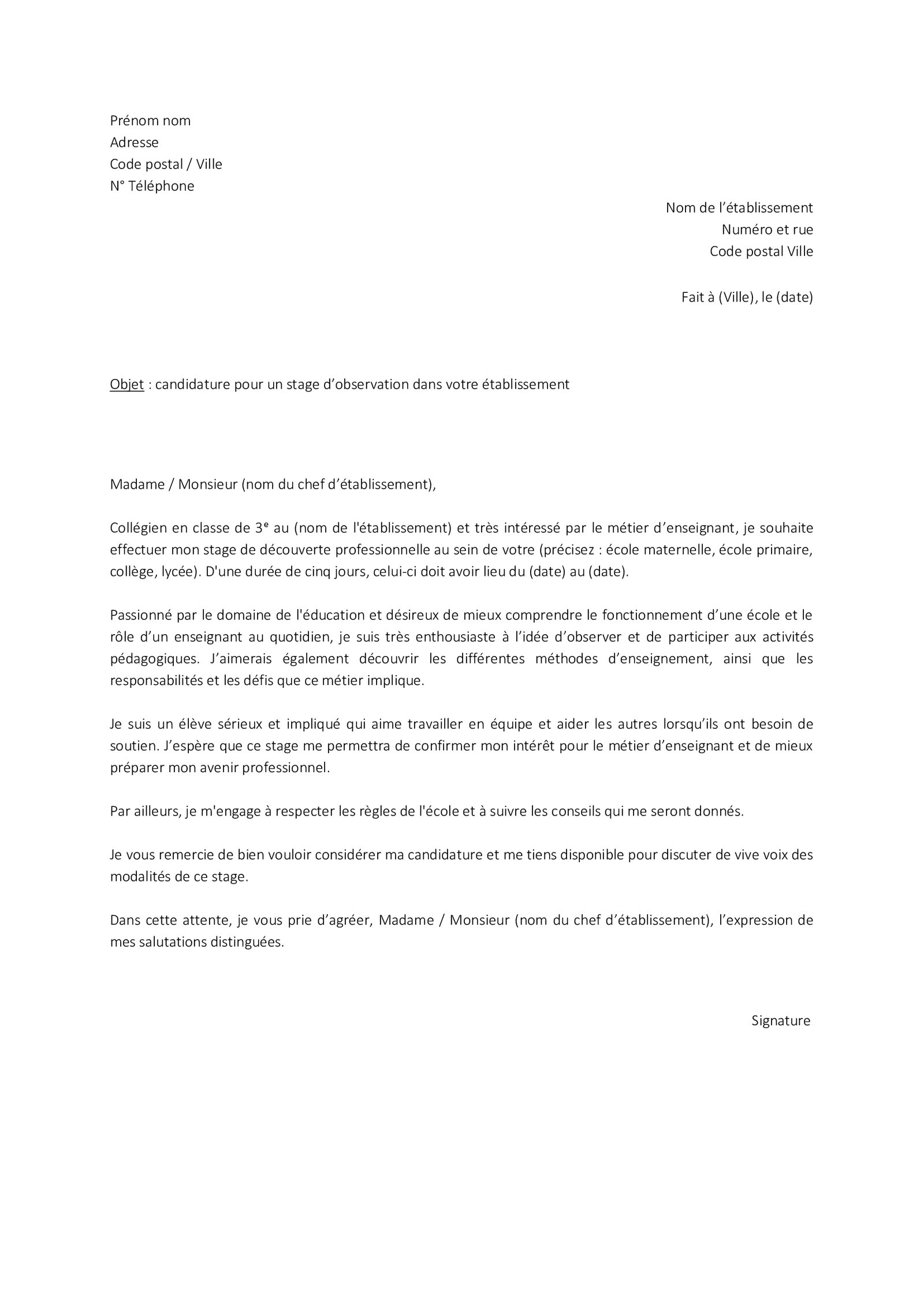 lettre-de-motivation-pour-le-stage-de-3-me-talettre-fr