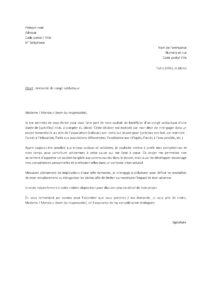 Lettre demande congé sabbatique pour faire voyage but humanitaire bénévole association