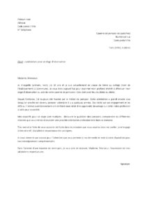 Lettre motivation de stage observation de 3ème dans caserne de pompier