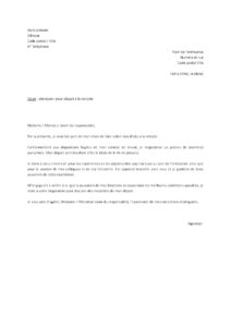 Lettre de démission d’un CDI avec préavis départ en retraite