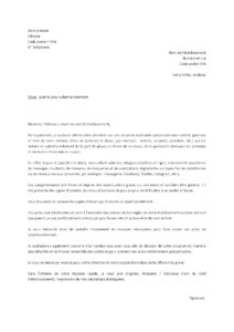 Lettre de plainte pour cyberharcèlement élève de la classe