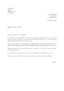 Lettre d’excuses pour un retard au travail causé par grève transports en commun