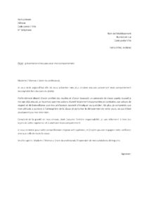 Lettre d’excuses professeur pour avoir proféré insultes cours bousculé élève