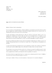 Lettre de plainte pour nuisances olfactives émanant restaurant