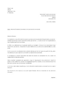 Lettre demander passer bac session remplacement participer compétition sportive haut niveau
