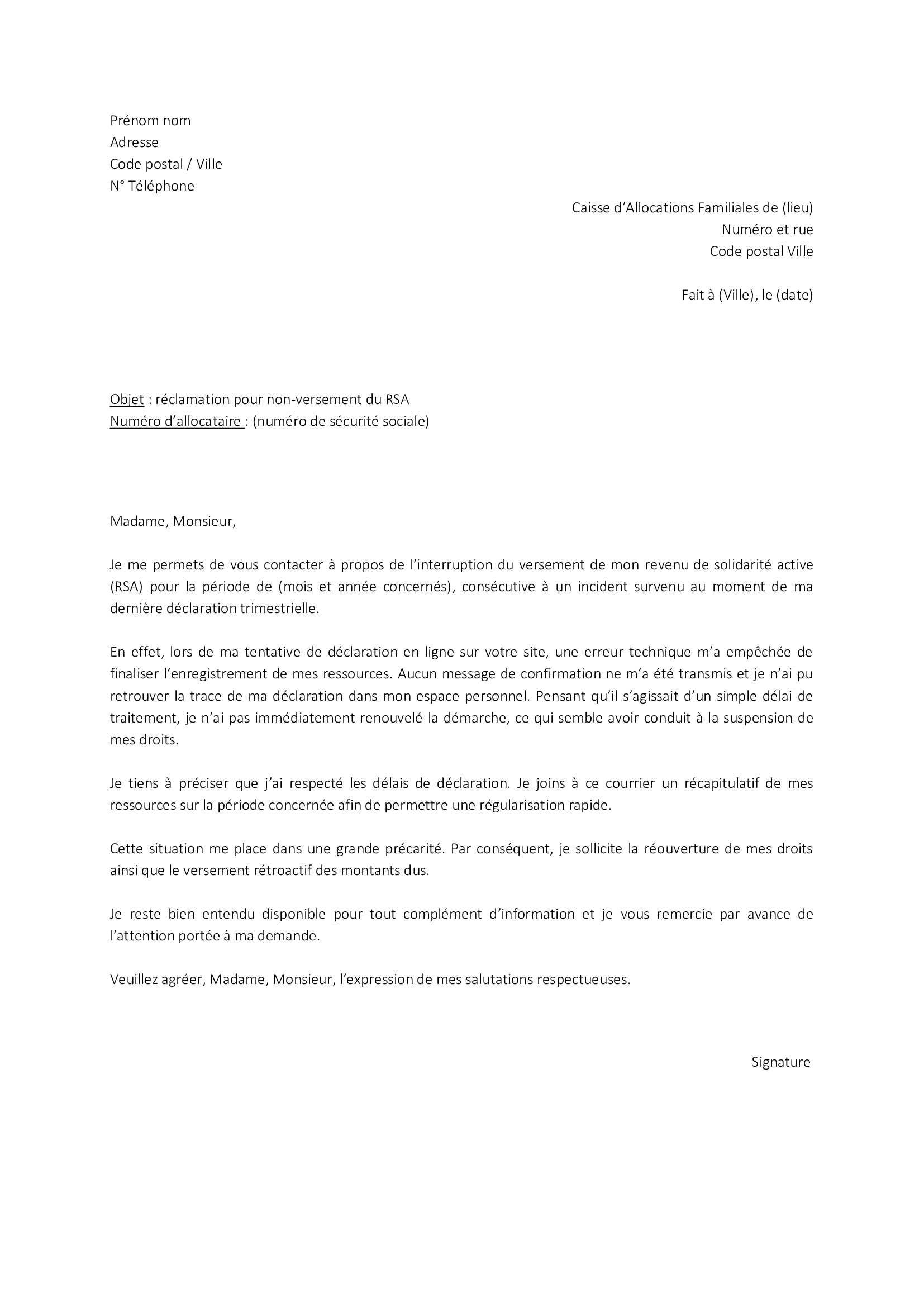 lettre-de-r-clamation-la-caf-pour-rsa-non-vers-talettre-fr