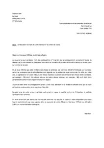 Lettre contestation amende excès vitesse limitation vitesse mentionnée sur avis