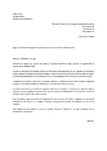 Lettre demande d'aménagement de peine suivre formation professionnelle