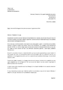 Lettre demande d'aménagement peine pour assurer garde des enfants