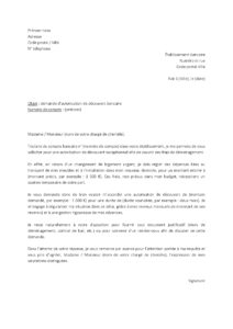 Lettre demande d'autorisation de découvert bancaire régler frais déménagement imprévus