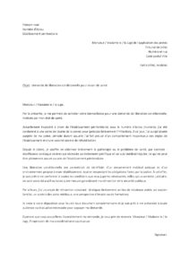 Lettre demande de libération conditionnelle pour raison santé