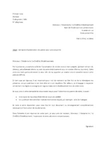 Lettre demande de parloir pour la visite d'un conjoint incarcéré