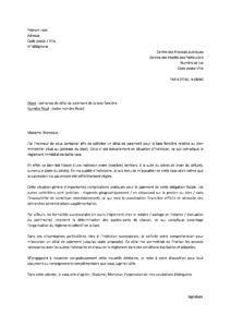 Lettre demande délai paiement taxe foncière motivée situation d’indivision bien immobilier