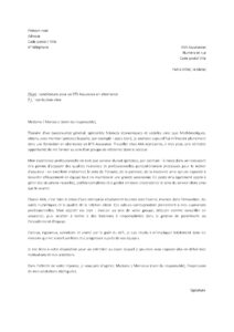 Lettre de motivation pour BTS Assurance alternance adresser AXA