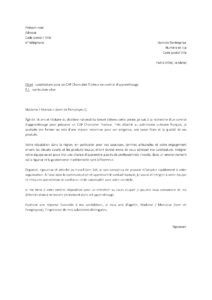 Lettre motivation CAP Charcutier Traiteur apprentissage charcuterie artisanale