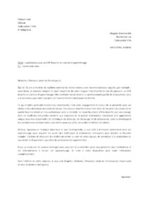 Lettre motivation pour CAP Boucher contrat d’apprentissage magasin Intermarché