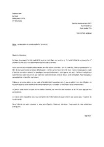 Lettre pour contester contravention SNCF pour non-présentation carte d'identité