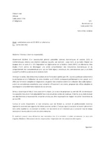 Lettre motivation pour BTS NDRC alternance chez SFR