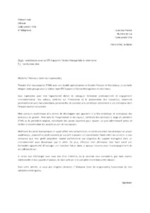 Lettre motivation pour BTS SAM alternance chez Suez