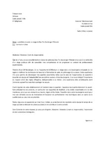 Lettre motivation pour stage Bac Pro Boulanger-Pâtissier boulangerie artisanale
