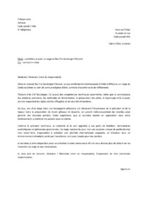 Lettre motivation pour stage Bac Pro Boulanger-Pâtissier dans grand hôtel