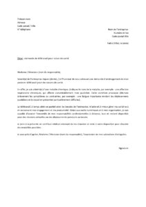 Lettre demande télétravail motivée par maladie chronique