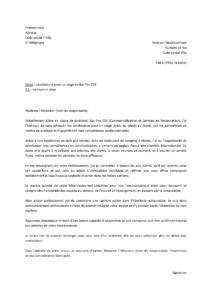 Lettre motivation pour stage Bac Pro CSR dans hôtel-restaurant