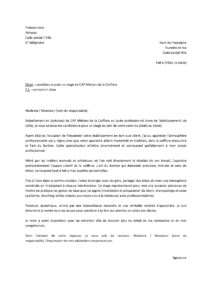 Lettre motivation pour stage CAP Métiers Coiffure salon pour hommes