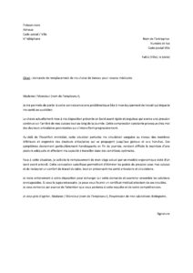 Lettre demande chaise ergonomique réduire douleurs articulaires