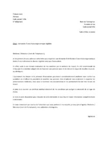 Lettre demande chaise inclinaison dossier réglable accoudoirs conformer aux préconisations médecin du travail
