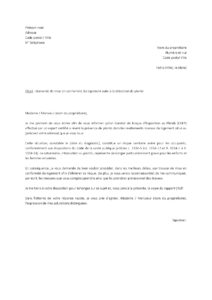 Lettre demande de mise en conformité du logement suite détection plomb dans revêtements muraux