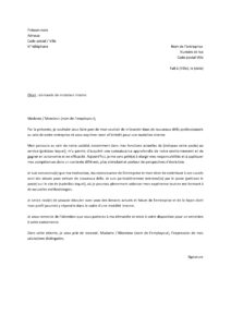 Lettre demande mutation professionnelle pour relever nouveaux défis professionnels stimulants