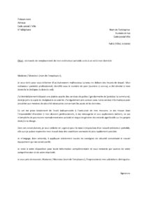 Lettre demande nouvel ordinateur portable suite vol l'ancien domicile