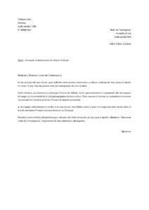 Lettre demande pour quitter travail plus tôt pour assister réunion parents d’élève