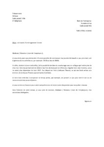 Lettre pour demander commencer travail plus tard afin pratiquer covoiturage avec collègue