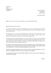 Lettre relance après entretien d’embauche pour effectuer BTS alternance