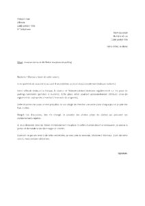 Lettre mise demeure voisin pour stationnement abusif sur place attribuée