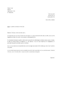 Lettre plainte concernant chat voisin envahissant votre jardin