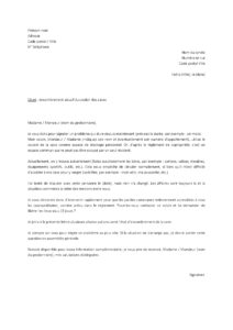 Lettre plainte pour occupation abusive couloir cave par voisin