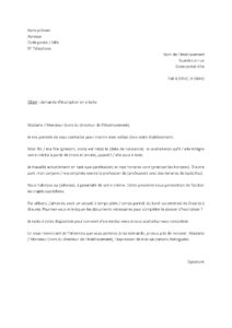 Lettre pour inscrire enfant crèche dès âge 4 mois
