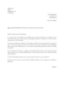 Lettre demande d’allègement tâches suite attribution nouvelles administratives complexes chronophages