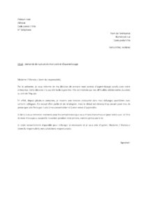 Lettre démission contrat d’apprentissage cause difficultés relationnelles équipe