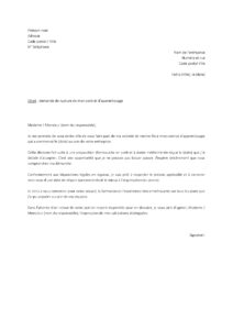 Lettre démission contrat d’apprentissage perspective embauche CDI