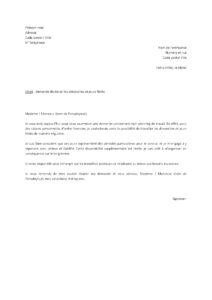 Lettre pour demander travailler dimanches jours fériés objectif compléter revenus
