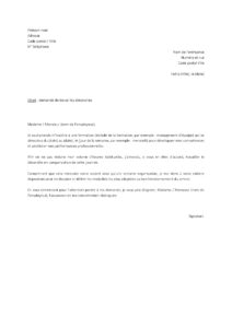 Lettre pour demander travailler dimanches suivre formation jour semaine